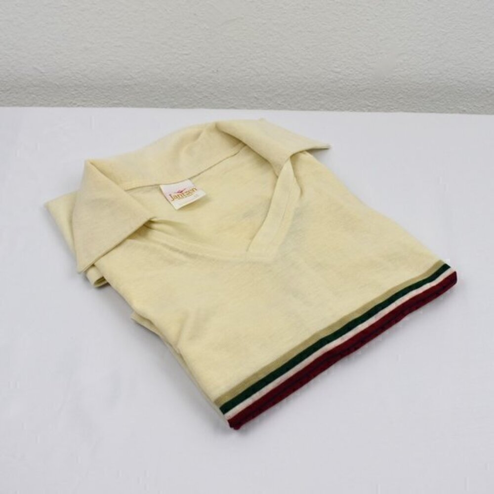 Jantzen Men's Vintage Short Sleeve Polo Shirt Size Med Gently Used Condition‎